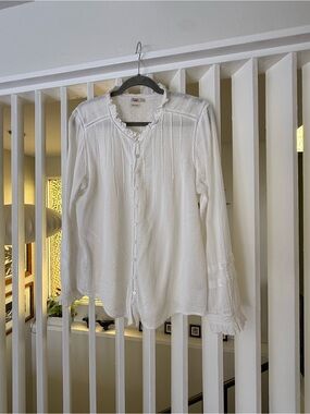 Faherty Floaty White Blouse